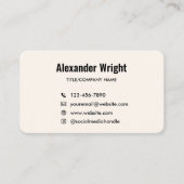 Carte de visite avec code de scan du logo Ivory Cr (Devant)