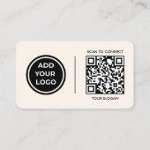 Carte de visite avec code de scan du logo Ivory Cr (Dos)