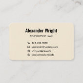 Carte de visite avec code de scan et logo beige ch (Devant)