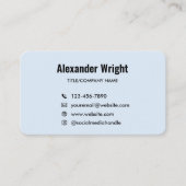 Carte de visite avec code de scan et logo bleu pou (Devant)