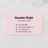 Carte de visite avec code de scan et logo rose blu (Devant)