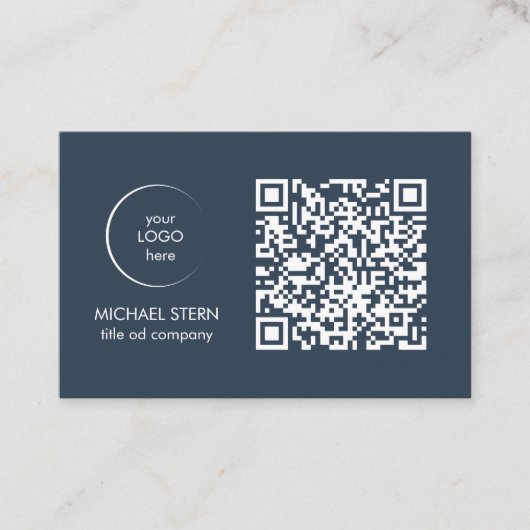 Carte de visite avec code et logo QR (Devant)