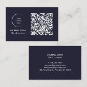 Carte de visite avec code et logo QR (Devant / Derrière)