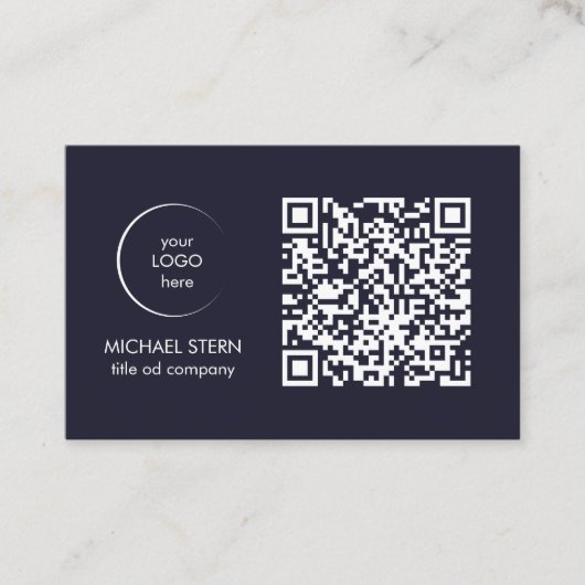 Carte de visite avec code et logo QR (Devant)
