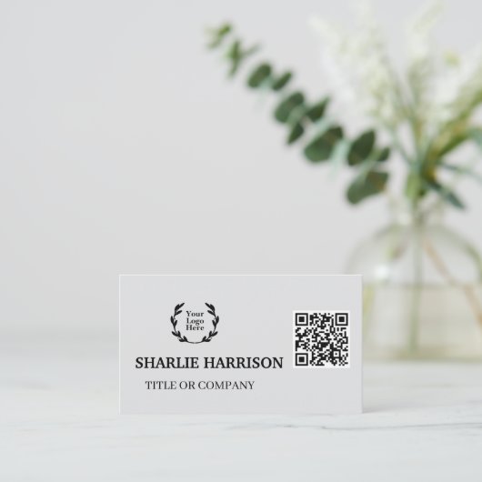 Carte de visite avec code QR (Debout devant)