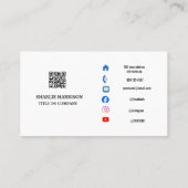 Carte de visite avec code QR (Dos)