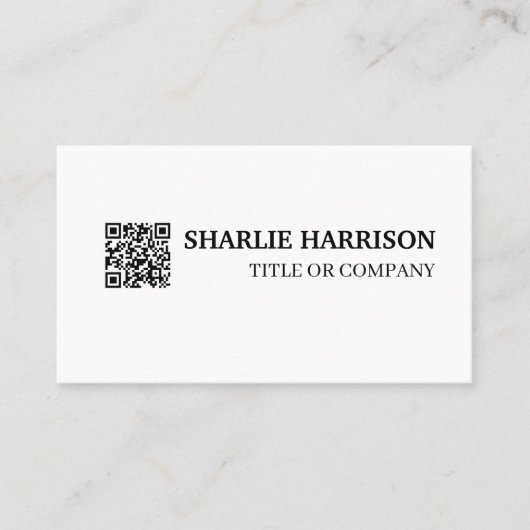 Carte de visite avec code QR (Devant)