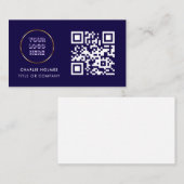 Carte de visite avec code QR (Devant / Derrière)