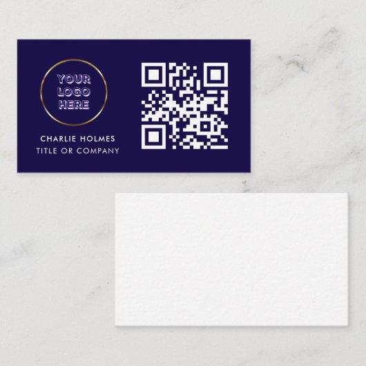 Carte de visite avec code QR (Devant / Derrière)