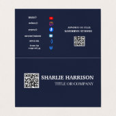 Carte de visite avec code QR (Extérieur déplié)