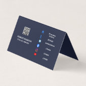 Carte de visite avec code QR (Dos)