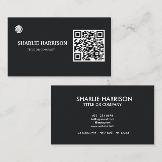 Carte de visite avec code QR (Devant / Derrière)