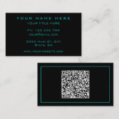 Carte de visite avec code QR - Choisir des couleur (Devant / Derrière)