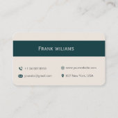 Carte de visite avec code QR de design moderne (Dos)