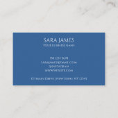Carte de visite avec code QR | Design moderne bleu (Dos)