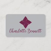Carte de visite avec code QR | Design moderne gris (Devant)