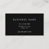 Carte de visite avec code QR | Design moderne noir (Dos)