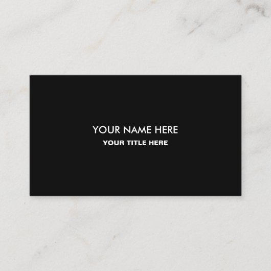Carte de visite avec code QR | Design moderne noir (Devant)