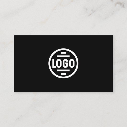 Carte de visite avec code QR | Design moderne noir (Devant)