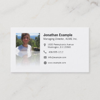 Carte de visite avec code QR et effet miroir éléga