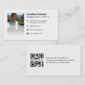 Carte de visite avec code QR et effet miroir éléga (Devant / Derrière)