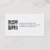 Carte de visite avec code QR et effet miroir éléga (Dos)