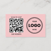 Carte de visite avec code QR et logo personnalisé (Dos)