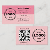 Carte de visite avec code QR et logo personnalisé (Devant / Derrière)