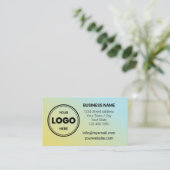 Carte de visite avec code QR et logo personnalisé (Debout devant)