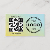 Carte de visite avec code QR et logo personnalisé (Dos)
