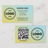 Carte de visite avec code QR et logo personnalisé (Devant / Derrière)