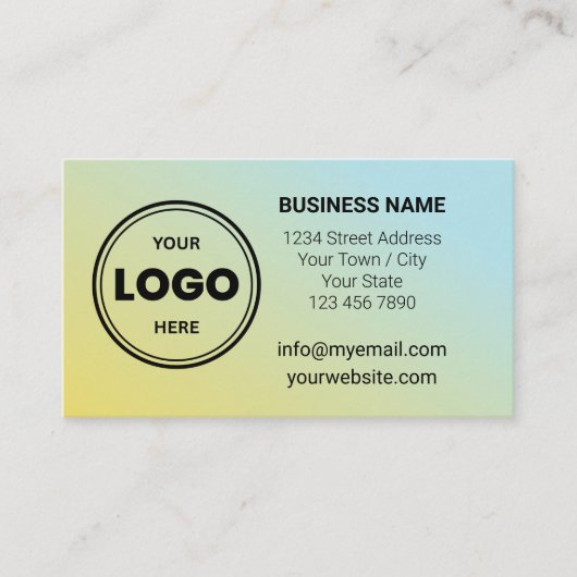 Carte de visite avec code QR et logo personnalisé (Devant)
