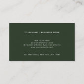 Carte de visite avec code QR Logo Vert Foncé Moder (Dos)