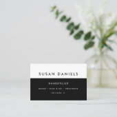 Carte de visite avec code QR noir et blanc (Debout devant)