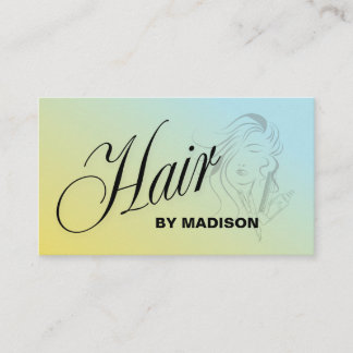 Carte de visite avec code QR pour coiffeur aux che