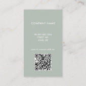 Carte de visite avec code QR scannable et logo ver (Dos)