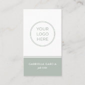 Carte de visite avec code QR scannable et logo ver (Devant)