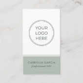 Carte de visite avec code QR scannable et logo ver (Devant)