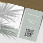 Carte de visite avec code QR scannable et logo ver