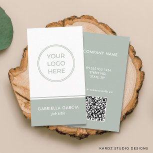 Carte de visite avec code QR scannable et logo ver
