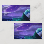 Carte de visite avec des nuances de bleu et de (Devant / Derrière)