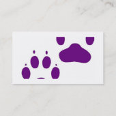 Carte de visite avec des pattes de chiot (Dos)