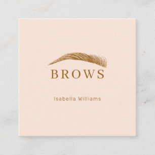 Carte de visite avec des sourcils minimes