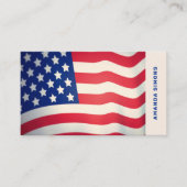 Carte de visite avec drapeau américain (Devant)