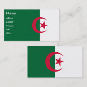 Carte de visite avec Drapeau d'Algérie (Devant / Derrière)