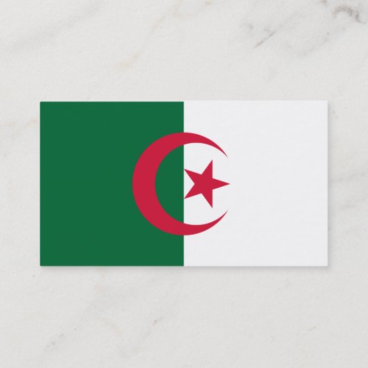 Carte de visite avec Drapeau d'Algérie (Dos)