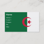 Carte de visite avec Drapeau d'Algérie (Devant)