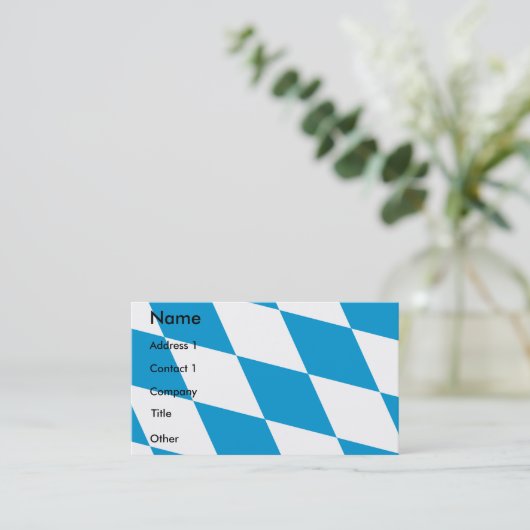 Carte de visite avec Drapeau de Bavière (Debout devant)