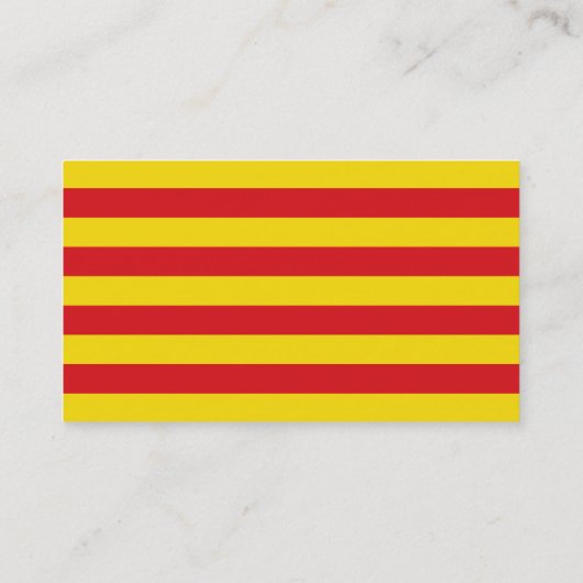 Carte de visite avec drapeau de Catalogne (Dos)