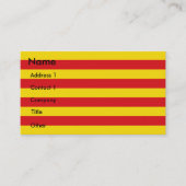 Carte de visite avec drapeau de Catalogne (Devant)
